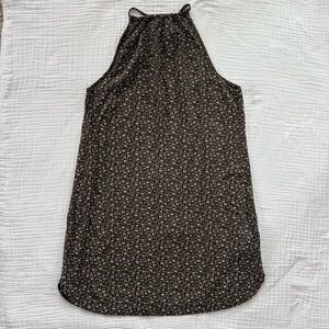 Prana Epicanopy halter dress in brown & cream size Large with pockets